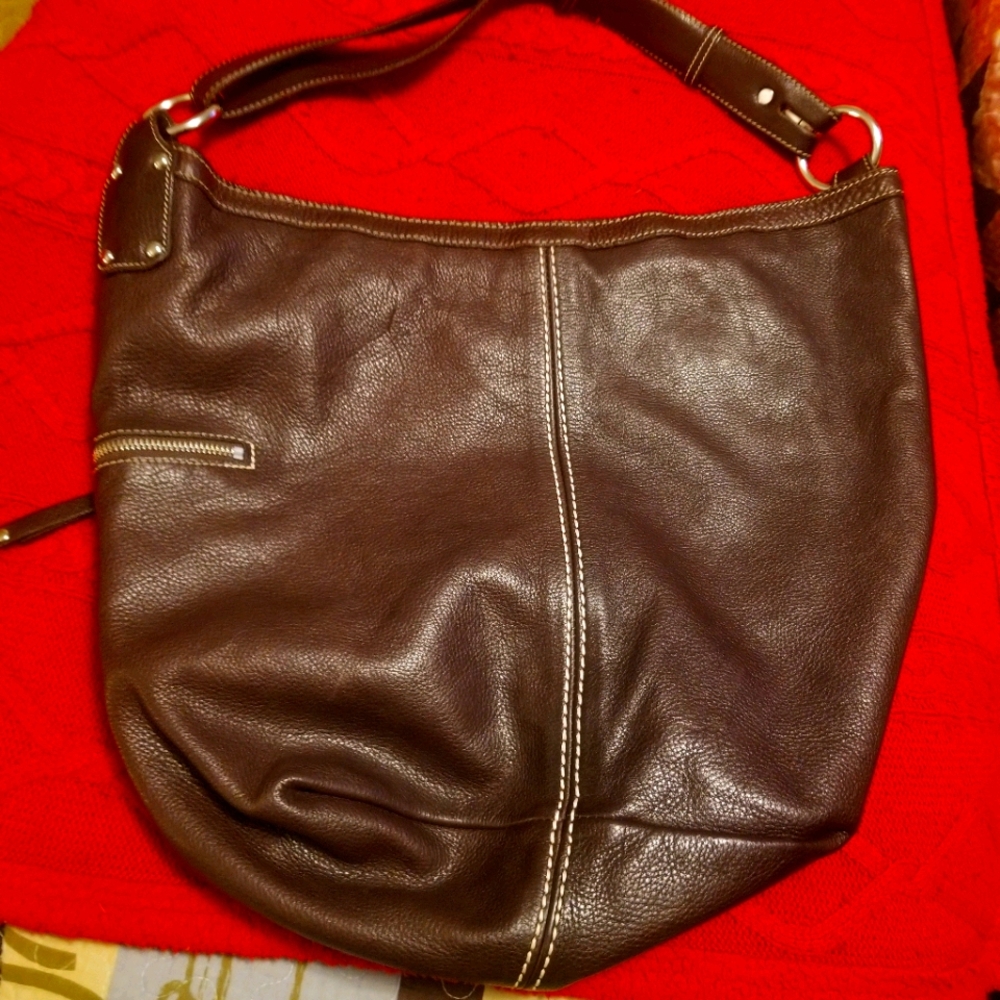 Roots Tribe leather Hobo bag in brown